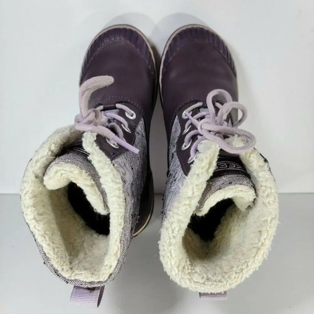 Keen Youth 4 Purple Elsa Snow Shearling Leather Boots 1015259